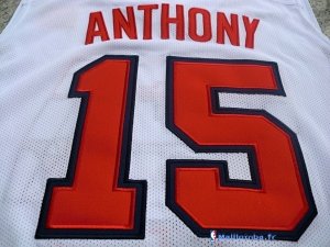 Maillot NBA Pas Cher USA 1992 Anthony 15 Blanc