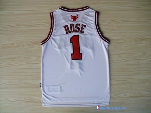 Maillot NBA Pas Cher Chicago Bulls Derrick Rose 1 Blanc