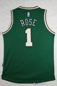 Maillot NBA Pas Cher Chicago Bulls Derrick Rose 1 Vert Blanc