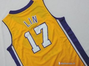 Maillot NBA Pas Cher Los Angeles Lakers Junior Jeremy Lin 17 Jaune