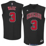 Maillot NBA Pas Cher Chicago Bulls Dwyane Wade 3 Noir