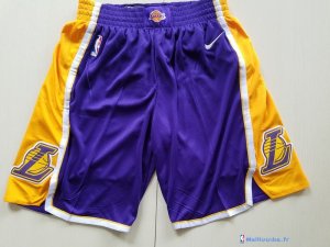 Pantalon NBA Pas Cher Los Angeles Lakers Nike Purpura