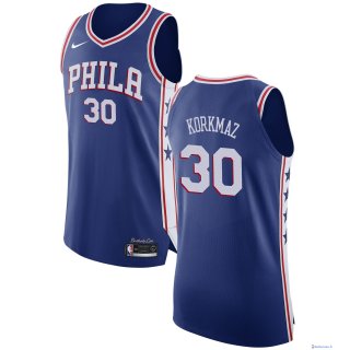 Maillot NBA Pas Cher Philadelphia Sixers Furkan Korkmaz 30 Bleu Icon 2017/18