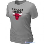 T-Shirt NBA Pas Cher Femme Chicago Bulls Gris