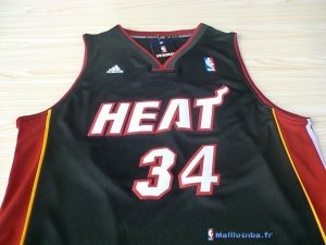 Maillot NBA Pas Cher Miami Heat Ray Allen 34 Noir Rouge