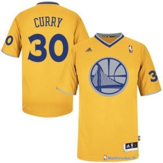 Maillot NBA Pas Cher Noël Golden State Curry 30 Jaune