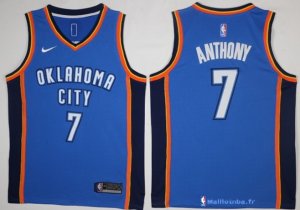 Maillot NBA Pas Cher Oklahoma City Thunder Carmelo Anthony 7 Bleu Icon 2017/18