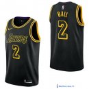 Maillot NBA Pas Cher Los Angeles Lakers Lonzo Ball 2 Nike Noir Ville 2017/18