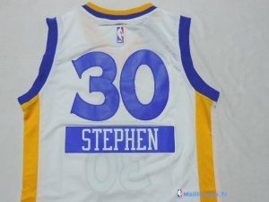 Maillot NBA Pas Cher Golden State Warriors Junior Stephen 30 Blanc