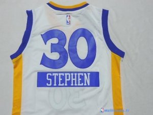 Maillot NBA Pas Cher Golden State Warriors Junior Stephen 30 Blanc