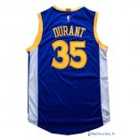 Maillot NBA Pas Cher Golden State Warriors Kevin Durant 35 Bleu Jaune