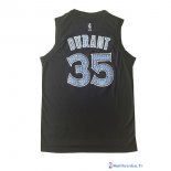 Maillot NBA Pas Cher Golden State Warriors Kevin Durant 35 Noir Diamant