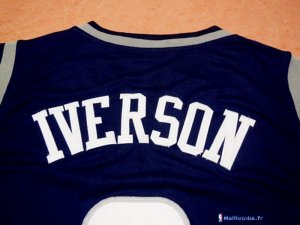 Maillot NCAA Pas Cher Georgetown Hoyas Allen Iverson 3 Bleu