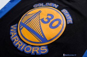 Maillot NBA Pas Cher Golden State Warriors Stephen Curry 30 Noir Jaune