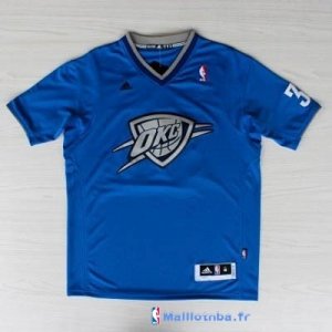 Maillot NBA Pas Cher Noël Oklahoma City Thunder Durant 35 Bleu 02