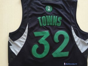 Maillot NBA Pas Cher Noël Minnesota Timberwolves Karl Towns 32 Noir