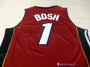 Maillot NBA Pas Cher Miami Heat Chris Bosh 1 Rouge Noir