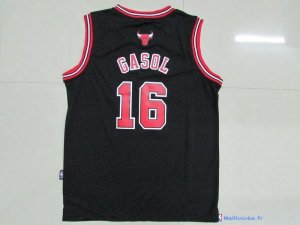 Maillot NBA Pas Cher Chicago Bulls Junior Pau Gasol 16 Noir