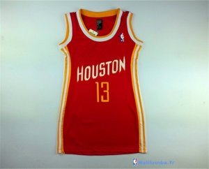 Maillot NBA Pas Cher Houston Rockets Femme James Harden 13 Retro Rouge