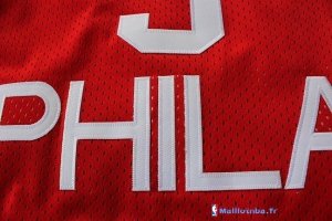Maillot NBA Pas Cher Philadelphia Sixers Allen Iverson 3 Retro Rouge Noir