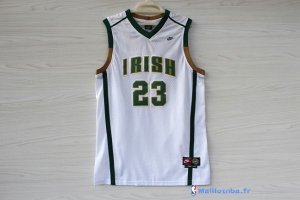 Maillot NCAA Pas Cher Irish LeBron James 23 Blanc