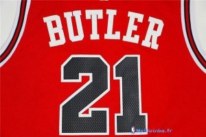 Maillot NBA Pas Cher Chicago Bulls Jimmy Butler 21 Rouge Retro