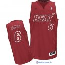 Maillot NBA Pas Cher Noël Rouge Miami Heat James 6