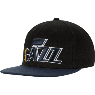 Bonnet NBA Utah Jazz Mitchell & Ness Black Navy Logo Central