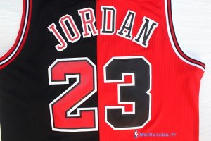 Maillot NBA Pas Cher Chicago Bulls Michael Jordan 23 Rouge Noir Blanc