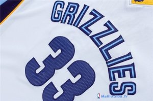 Maillot NBA Pas Cher Memphis Grizzlies Pau Gasol 33 Blanc