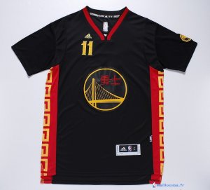 Maillot NBA Pas Cher Golden State Warriors Klay Thompson 11 Noir Rouge MC