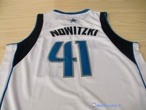 Maillot NBA Pas Cher Dallas Mavericks Dirk Nowitzki 41 Blanc