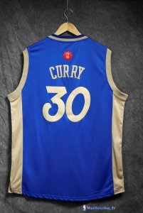 Maillot NBA Pas Cher Noël Golden State Warriors Curry 30 Bleu