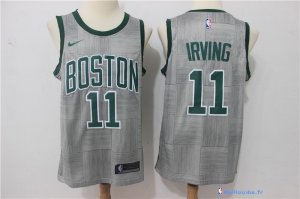 Maillot NBA Pas Cher Boston Celtics Kyrie Irving 11 Nike Gris Ville 2017/18