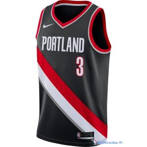 Maillot NBA Pas Cher Portland Trail Blazers C.J. McCollum 3 Noir Icon 2017/18