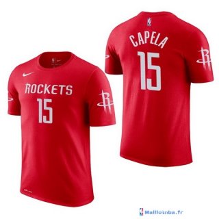 Maillot Manche Courte Houston Rockets Clint Capela 15 Rouge 2017/18