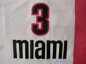 Maillot ABA Pas Cher Miami Heat Wade 3 Blanc