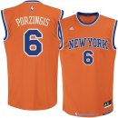 Maillot NBA Pas Cher New York Knicks Kristaps Porzingis 6 Orange