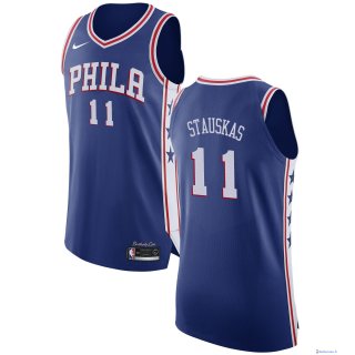 Maillot NBA Pas Cher Philadelphia Sixers Nik Stauskas 11 Bleu Icon 2017/18