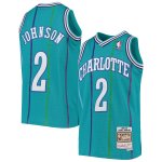 Charlotte Hornets Larry Johnson Mitchell & Ness Teal 1992-93 Hardwood Classics Swingman Jersey