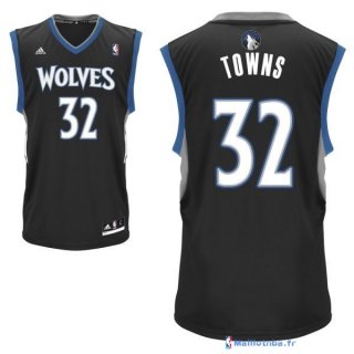 Maillot NBA Pas Cher Minnesota Timberwolves Karl Anthony 32 Towns Noir