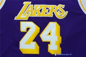 Maillot NBA Pas Cher Los Angeles Lakers Kobe Bryant 24 Retro Pourpre