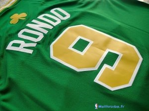 Maillot NBA Pas Cher Boston Celtics Rajon Rondo 9 Vert Or