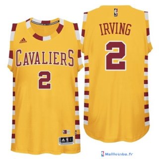 Maillot NBA Pas Cher Cleveland Cavaliers Kyrie Irving 2 Jaune Dentelle