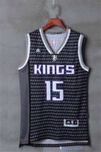 Maillot NBA Pas Cher Sacramento Kings DeMarcus Cousins 15 Noir Blanc