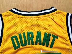 Maillot NBA Pas Cher Seattle Supersonics Kevin Durant 35 Retro Jaune