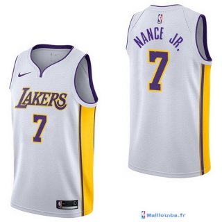 Maillot NBA Pas Cher Los Angeles Lakers Larry Nance Jr 7 Blanc Association 2017/18