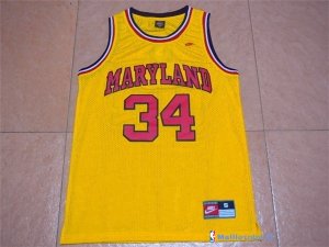 Maillot NCAA Pas Cher Maryland Leonard Kevin 34 Bias Jaune