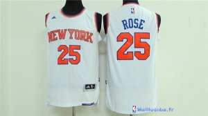 Maillot NBA Pas Cher New York Knicks Derrick Rose 25 Blanc