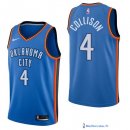 Maillot NBA Pas Cher Oklahoma City Thunder Nick Collison 4 Bleu Icon 2017/18